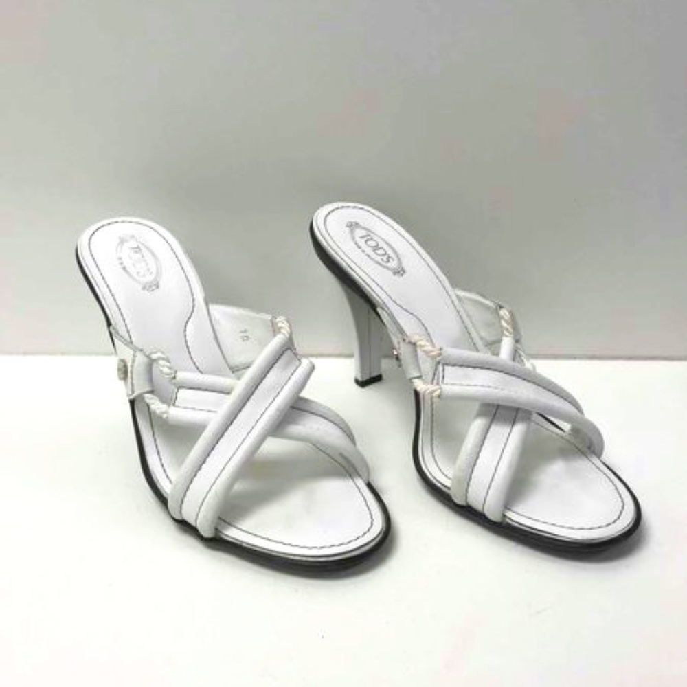 Tods Leather Heels Women's Size 10